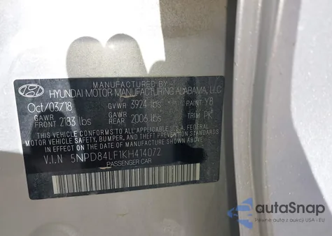 2019 Hyundai Elantra Sel from USA, damaged, VIN 5NPD84LF1KH414072